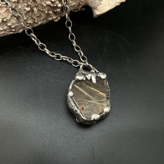 Awaken ~ Rutilated Quartz Necklace