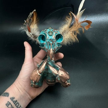 Clawdia ~ Featherhead w/ Crab Claws Wall Mount