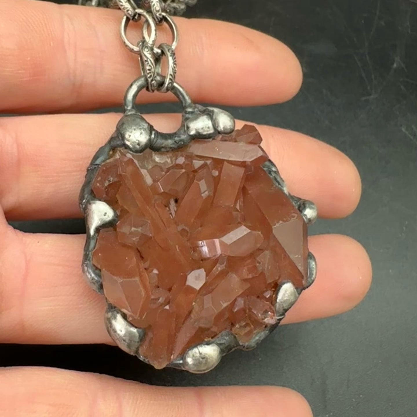 Burst ~ Red Quartz Necklace