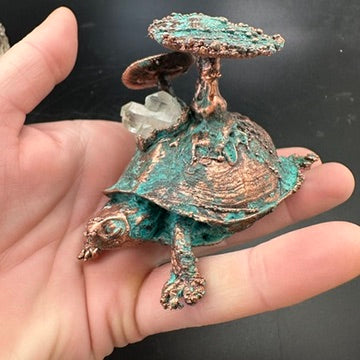 Stroll ~ Copper Electroformed Box Turtle