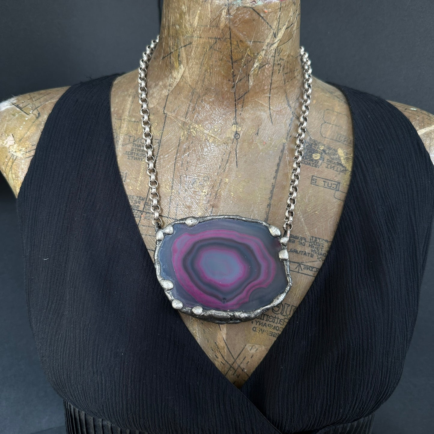 Portal ~ Geode Slice Necklace