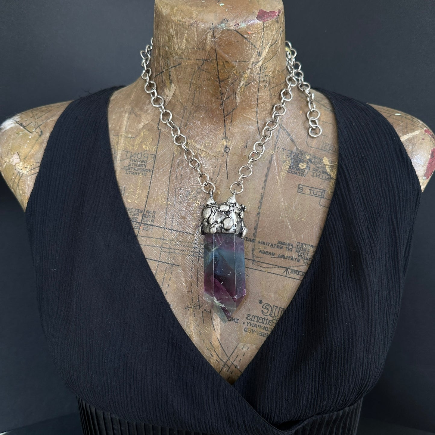 Magi ~ Dark Purple Fluorite Necklace