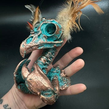 Clawdia ~ Featherhead w/ Crab Claws Wall Mount