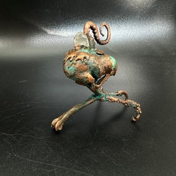Wild Horus ~ Owl Hybrid Critter Copper Electroformed