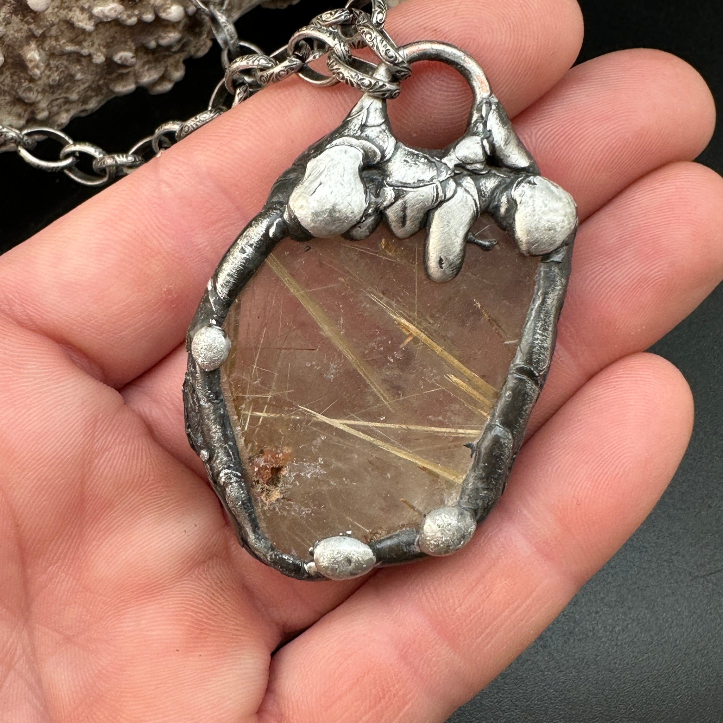 Awaken ~ Rutilated Quartz Necklace