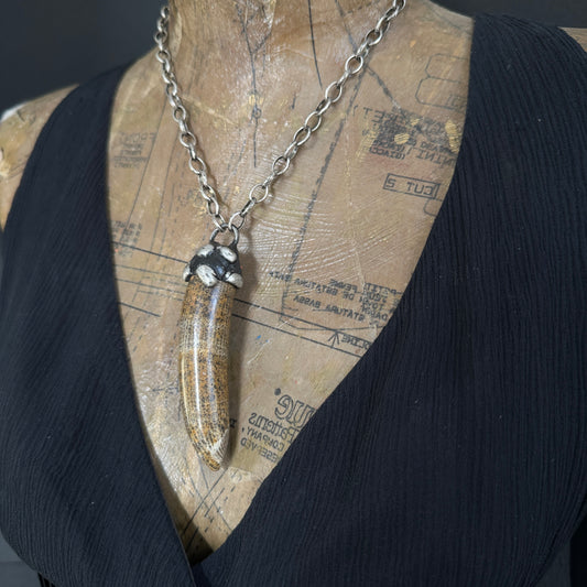 Horus ~ Fossil Horn Coral Necklace