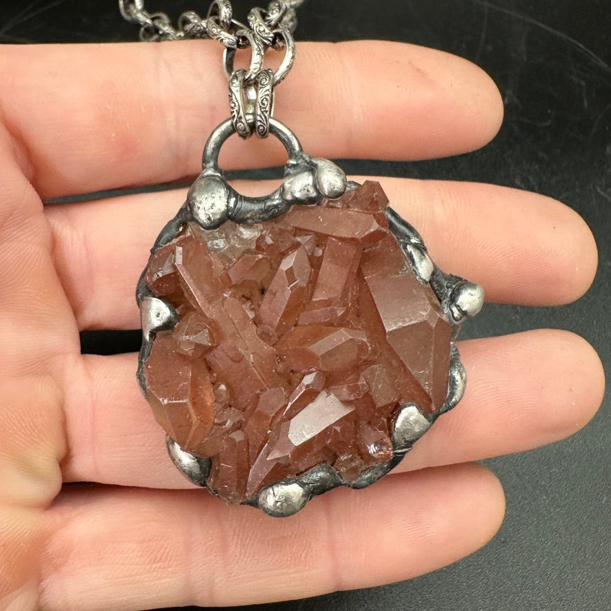 Burst ~ Red Quartz Necklace