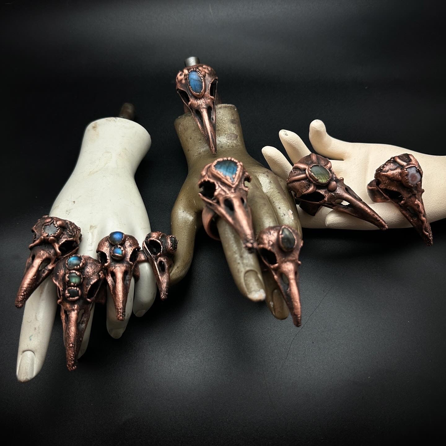 Raven Rings ~ Copper Electroformed