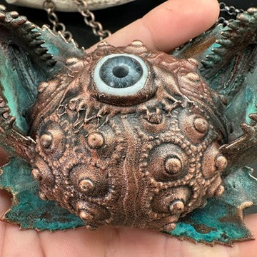 Dream Creature ~ Urchin Eyed Copper Electroformed Necklace