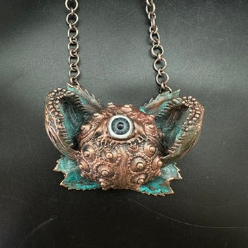 Dream Creature ~ Urchin Eyed Copper Electroformed Necklace