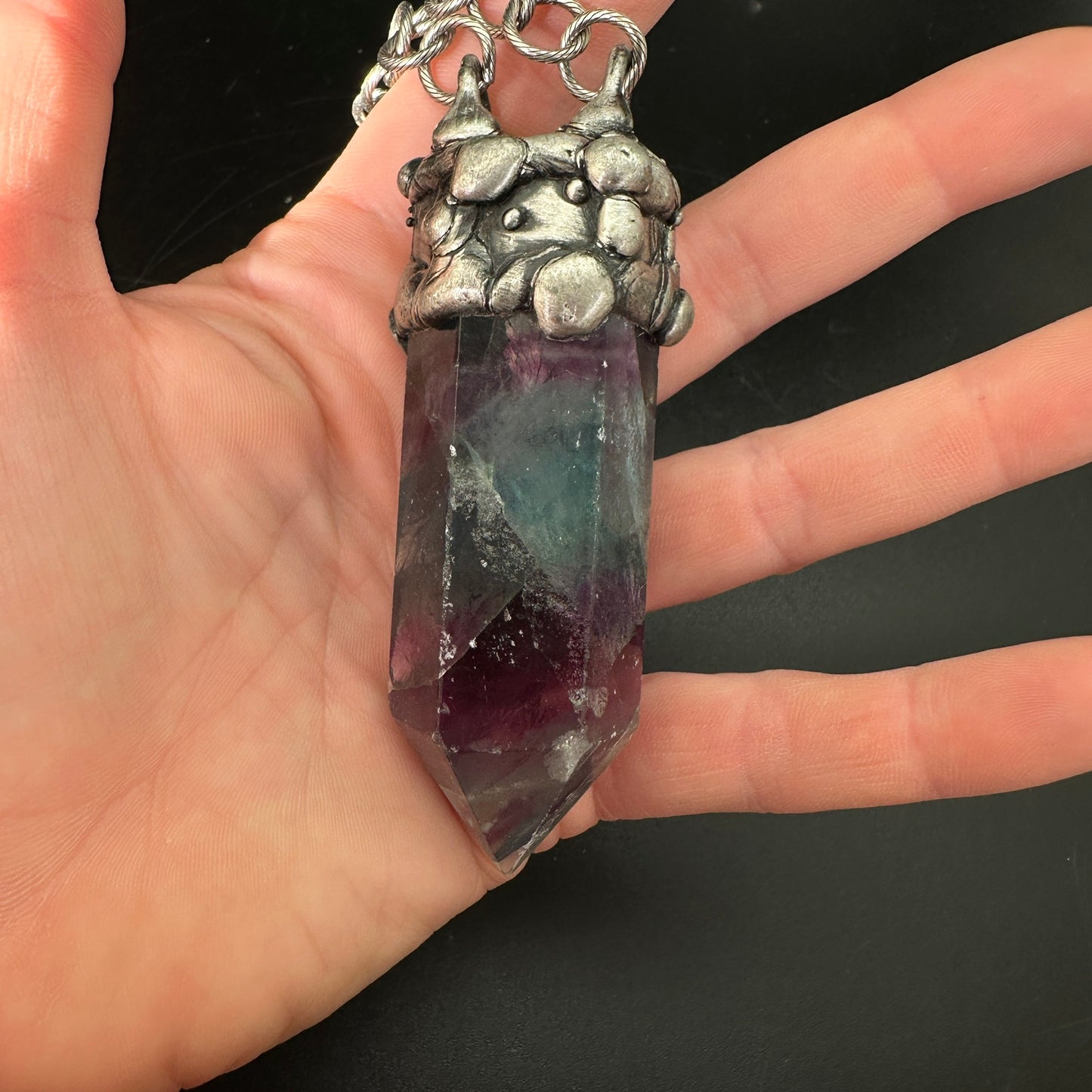 Magi ~ Dark Purple Fluorite Necklace