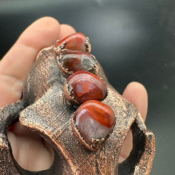 Rebel ~ Copper Electroformed Cat Skull