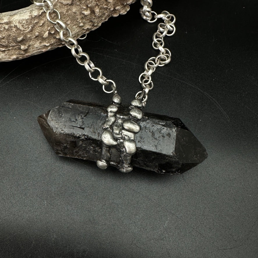 Strive ~ Smoky Quartz Point Necklace