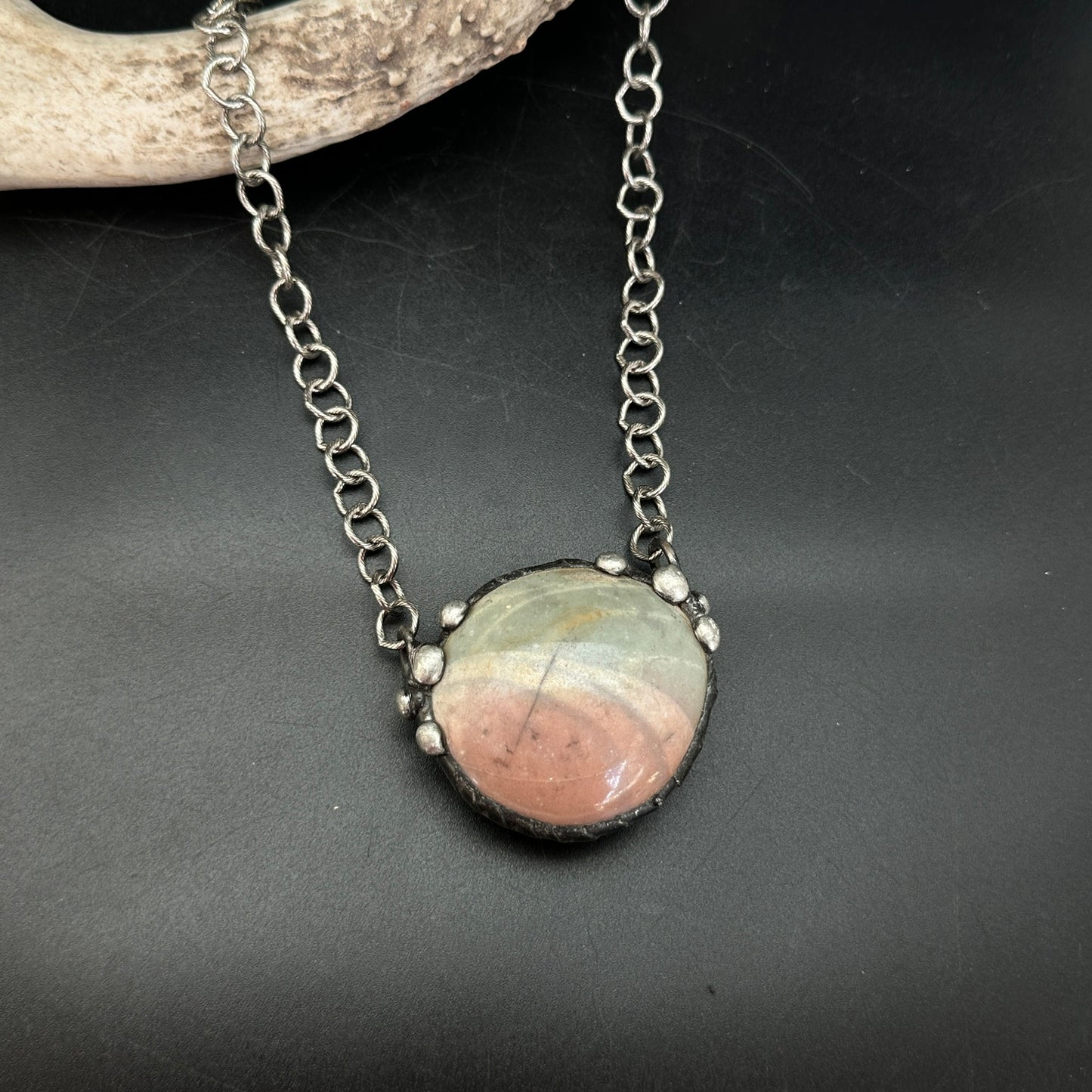 Sunrise~ Ocean Jasper Orb Necklace