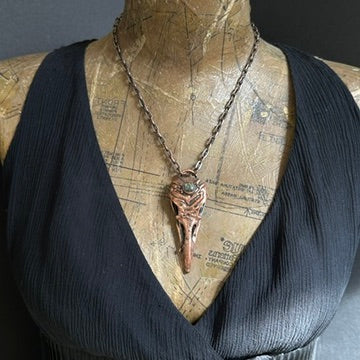 Lil' Raven Dreams ~ Copper Electroformed Necklace