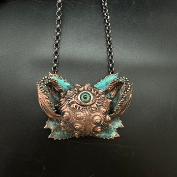 Dream Creature ~ Urchin Eyed Copper Electroformed Necklace
