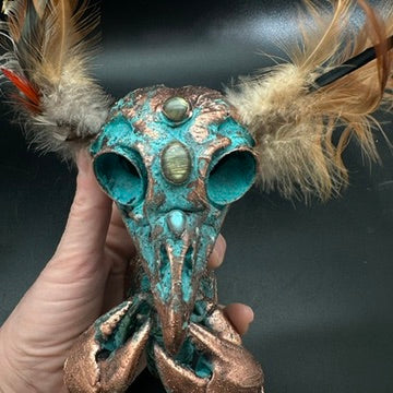 Clawdia ~ Featherhead w/ Crab Claws Wall Mount