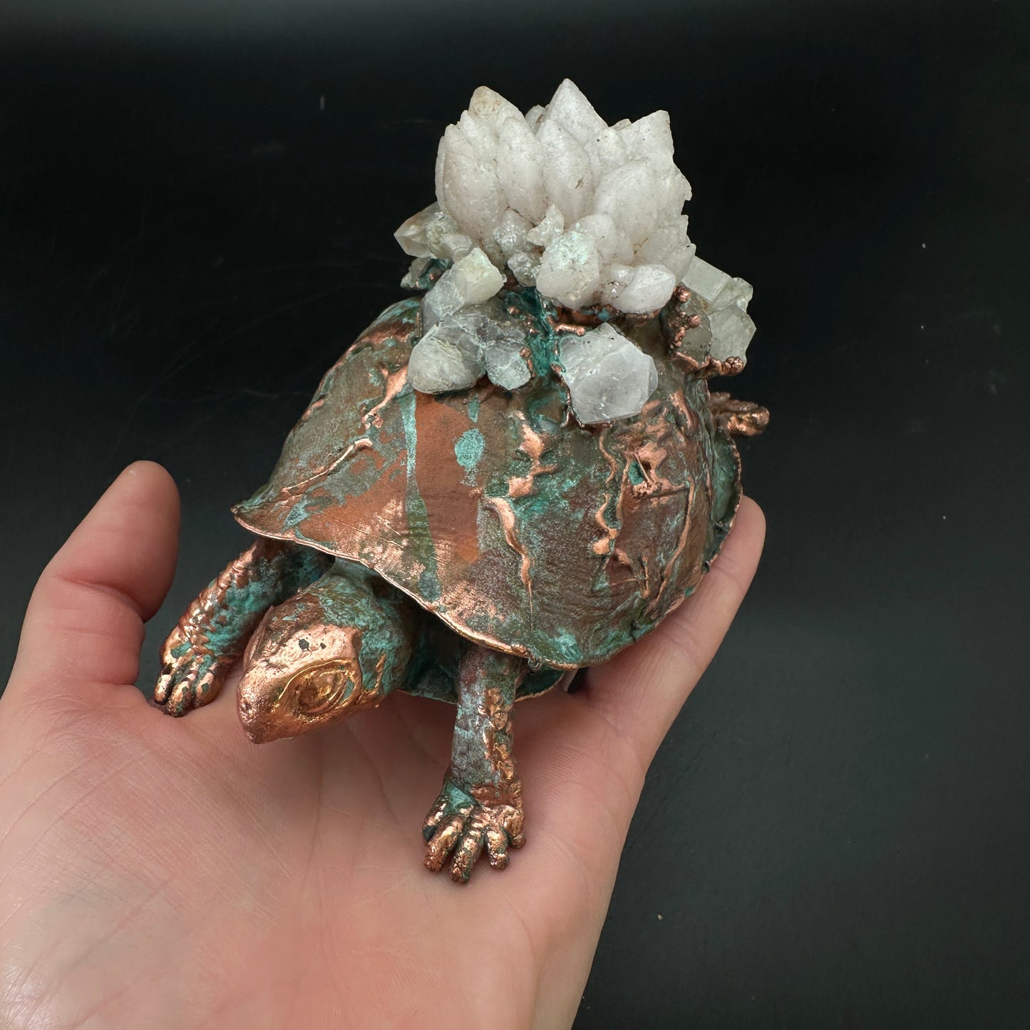 Ghost ~ Copper Electroformed Box Turtle