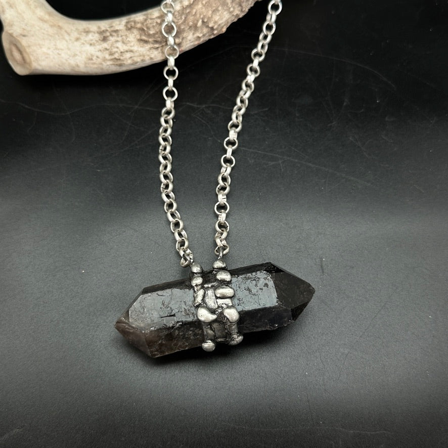 Strive ~ Smoky Quartz Point Necklace