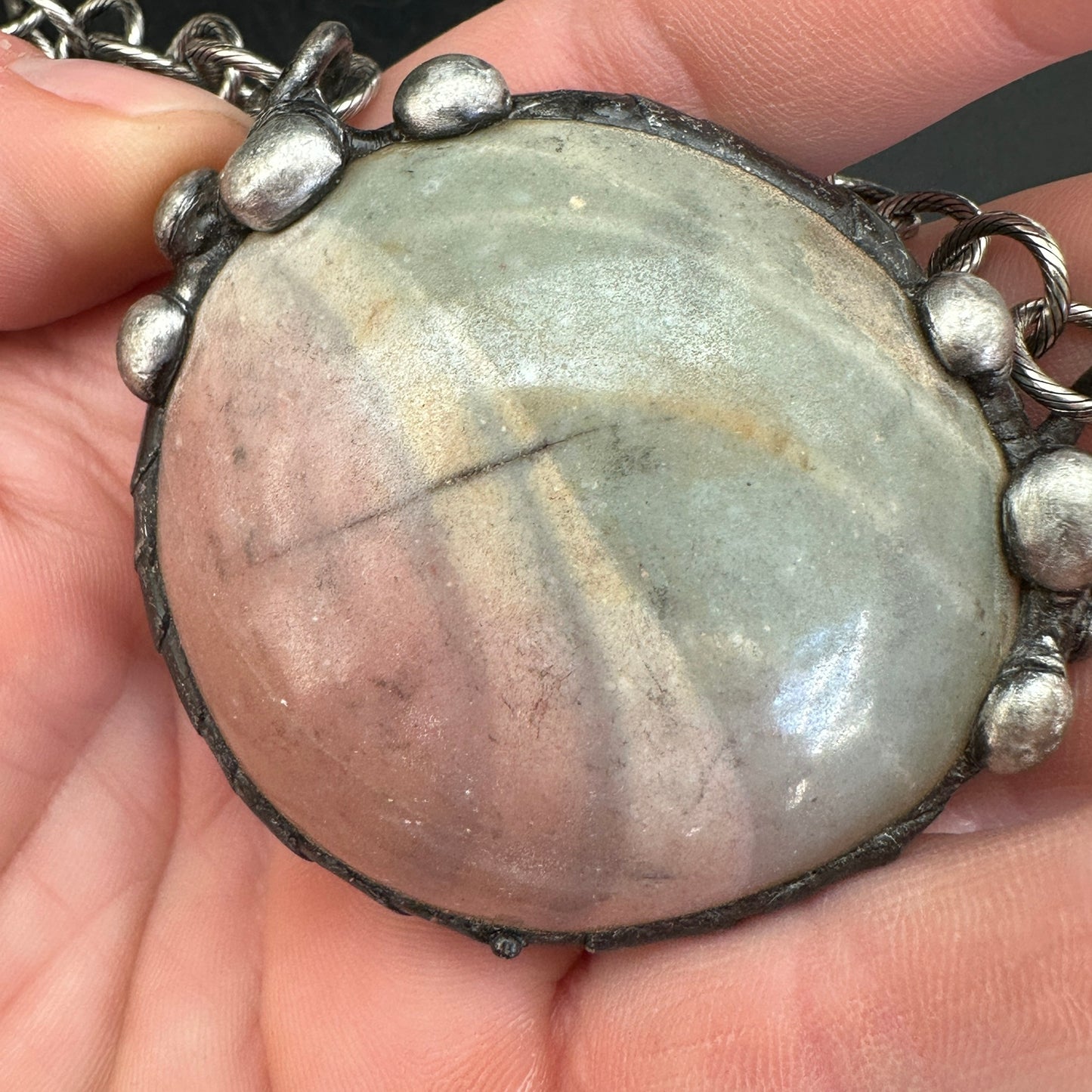 Sunrise~ Ocean Jasper Orb Necklace
