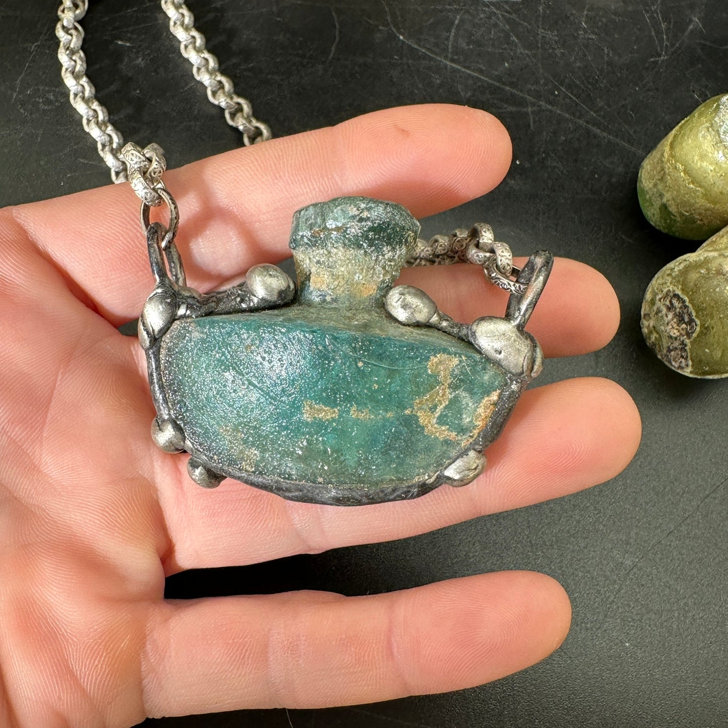 Vessel ~ 2000 Year Old Roman Glass Necklace