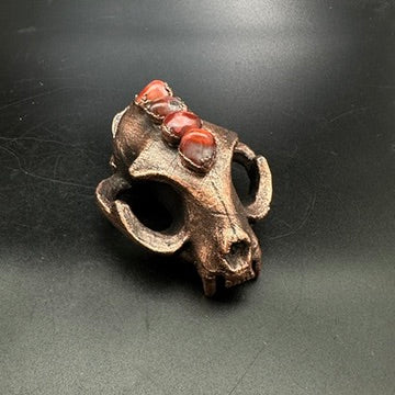 Rebel ~ Copper Electroformed Cat Skull
