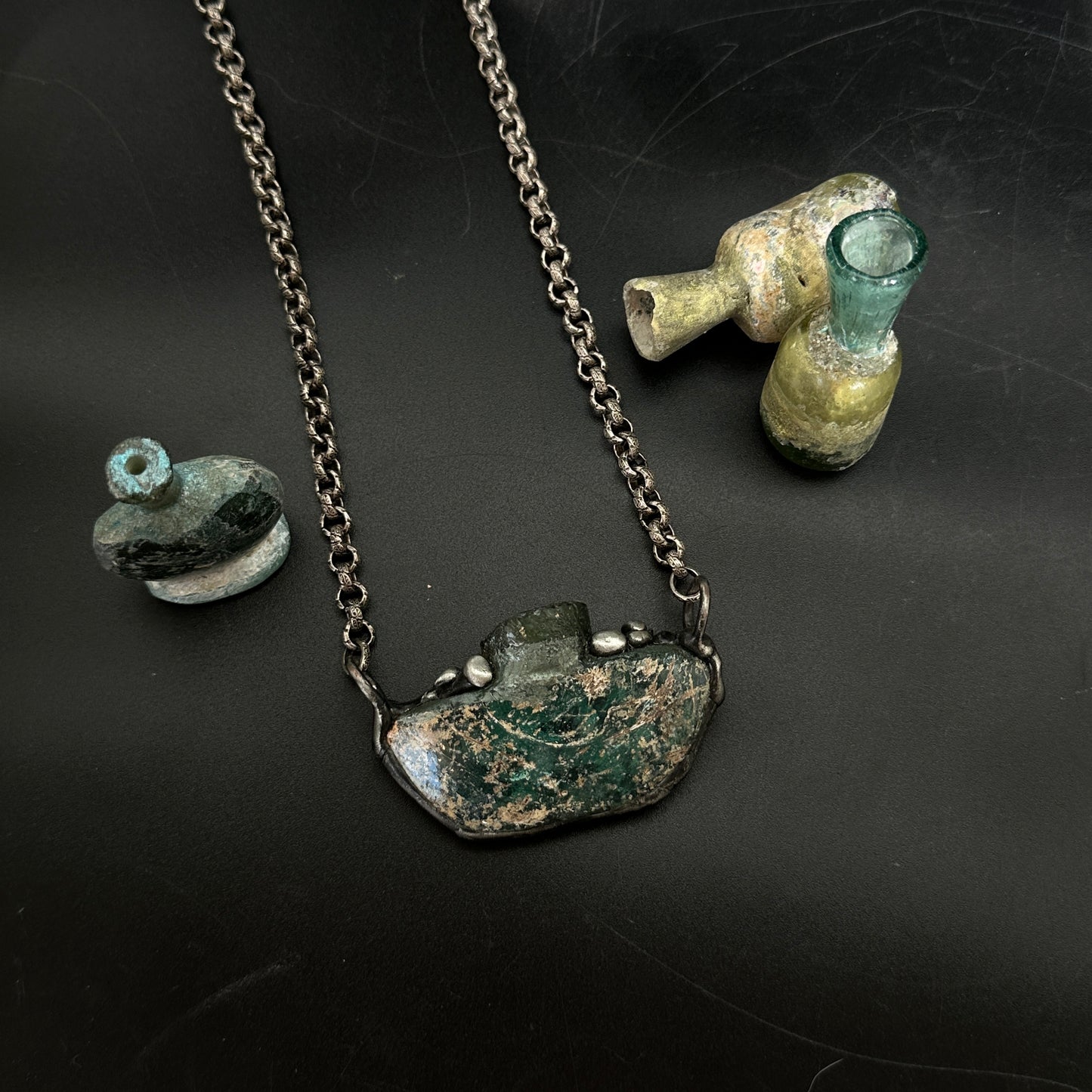 Vessel ~ 2000 Year Old Roman Glass Necklace