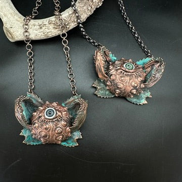 Dream Creature ~ Urchin Eyed Copper Electroformed Necklace
