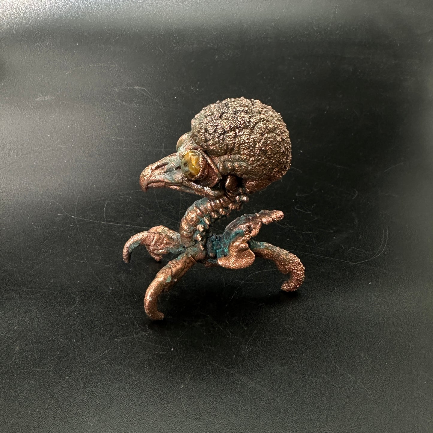 Baby Bird Brain ~ Owl Hybrid Critter Copper Electroformed