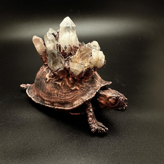 Turtle Castle ~ Copper Electroformed Box Turtle (not real)