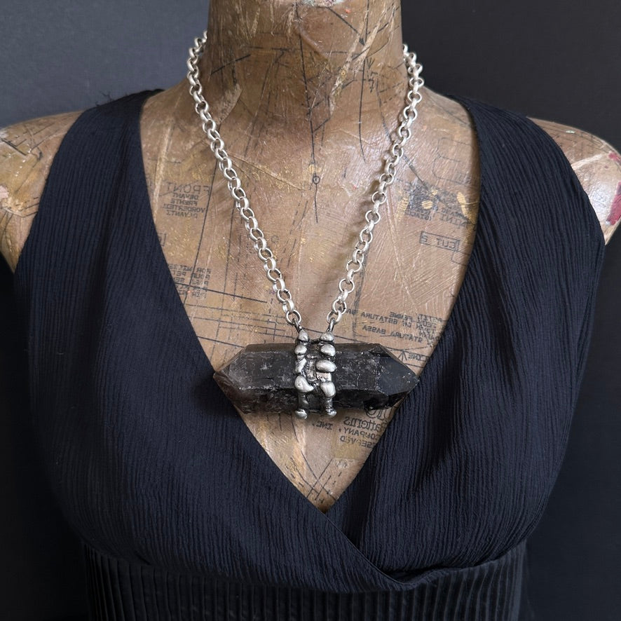 Strive ~ Smoky Quartz Point Necklace