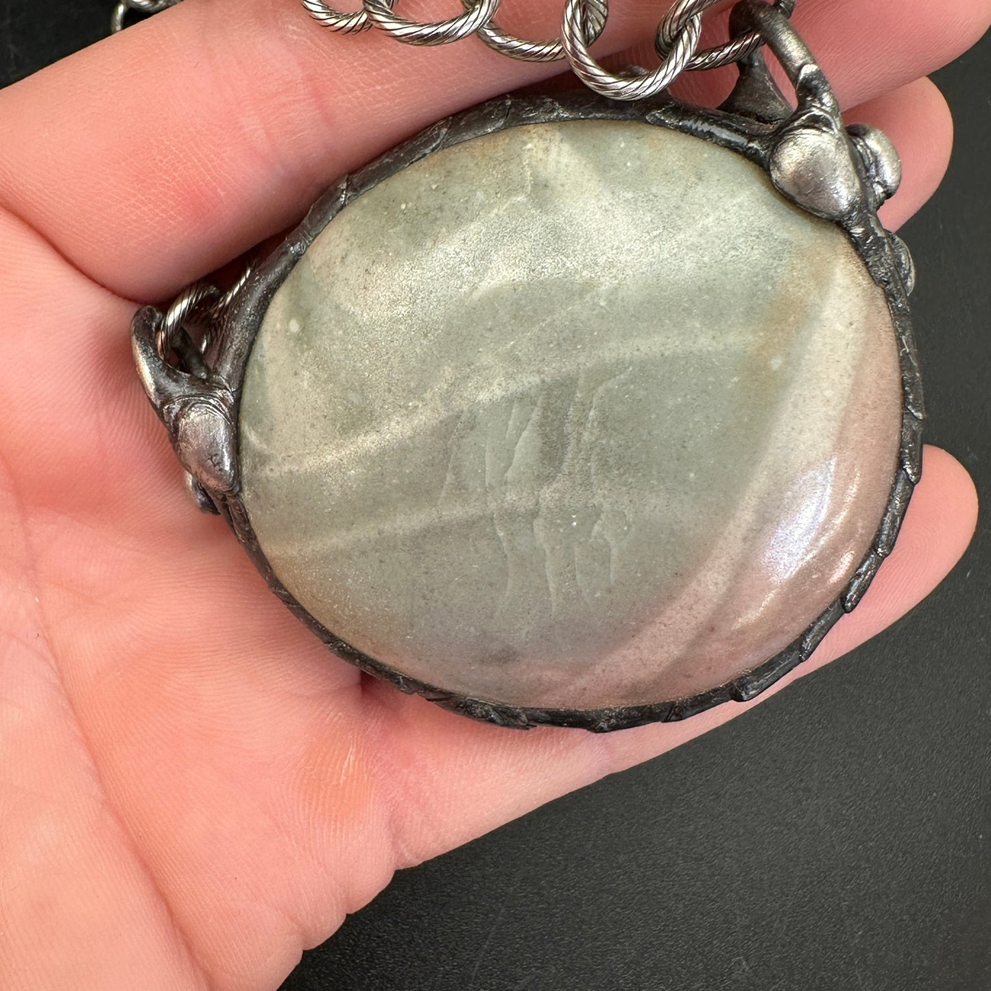 Sunrise~ Ocean Jasper Orb Necklace
