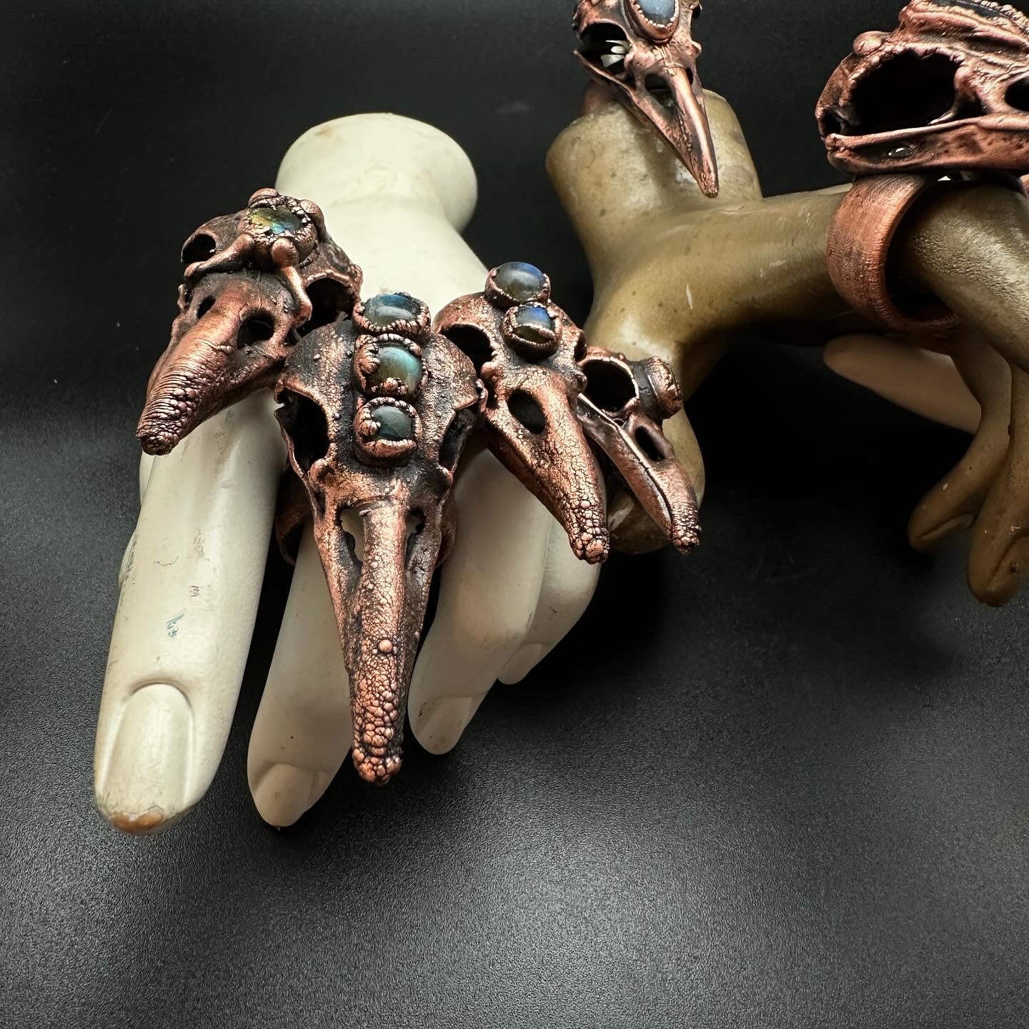 Raven Rings ~ Copper Electroformed
