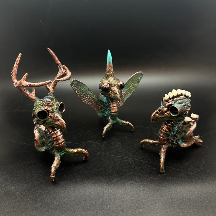 Mavis of the Marsh ~ Winged Hybrid Copper Electroformed