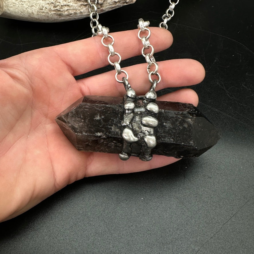 Strive ~ Smoky Quartz Point Necklace