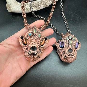 Son of Inugami ~ Medium Dog Demon Copper Electroformed Necklace