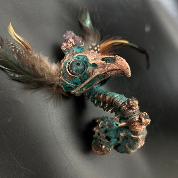Astrid ~ Featherhead w/ Amethyst Wall Mount