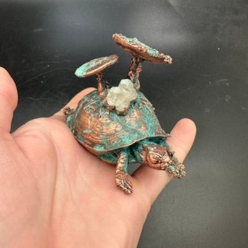 Stroll ~ Copper Electroformed Box Turtle