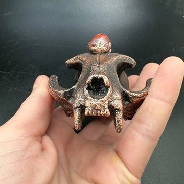 Rebel ~ Copper Electroformed Cat Skull