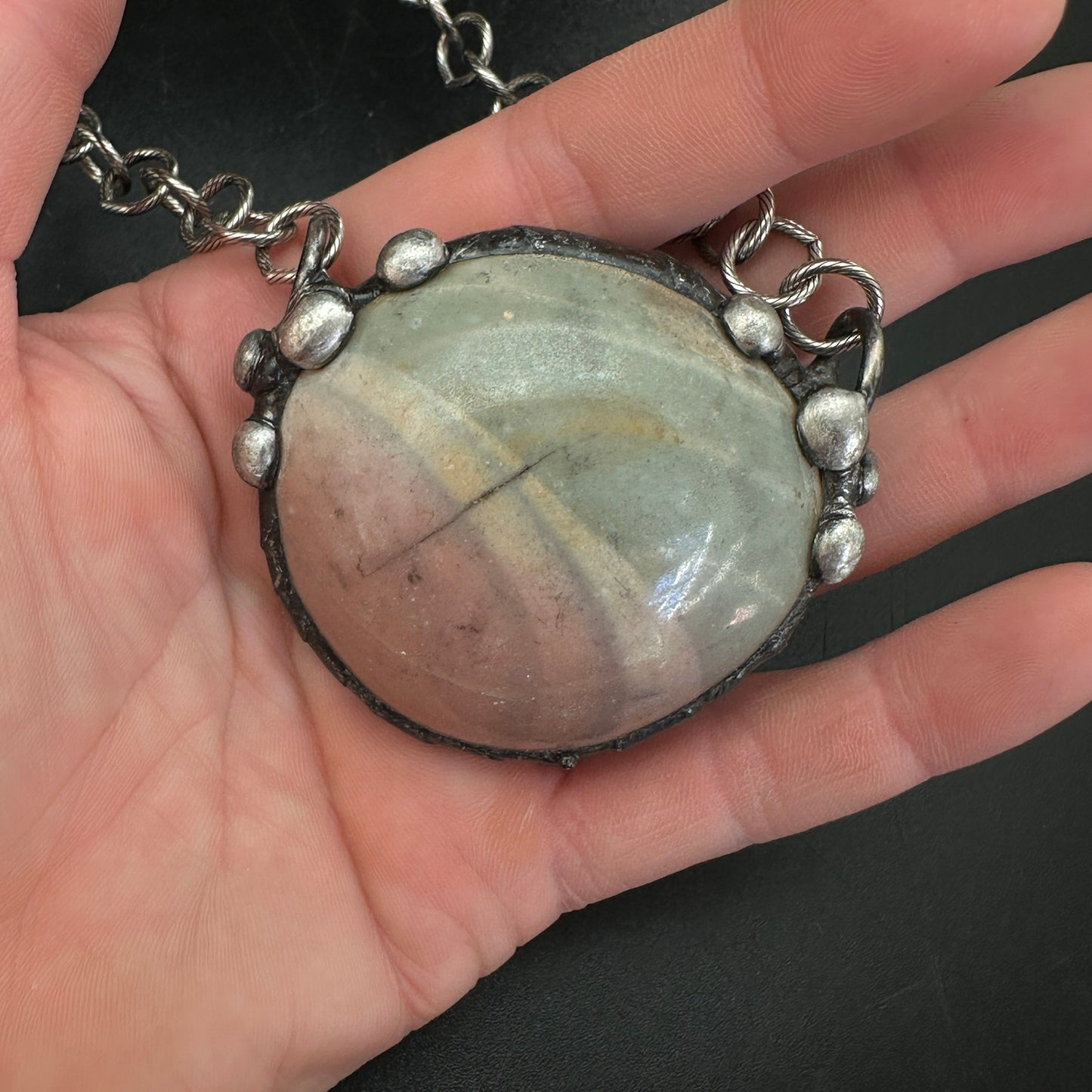 Sunrise~ Ocean Jasper Orb Necklace