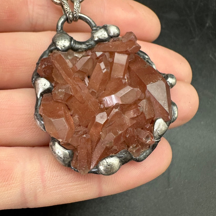 Burst ~ Red Quartz Necklace