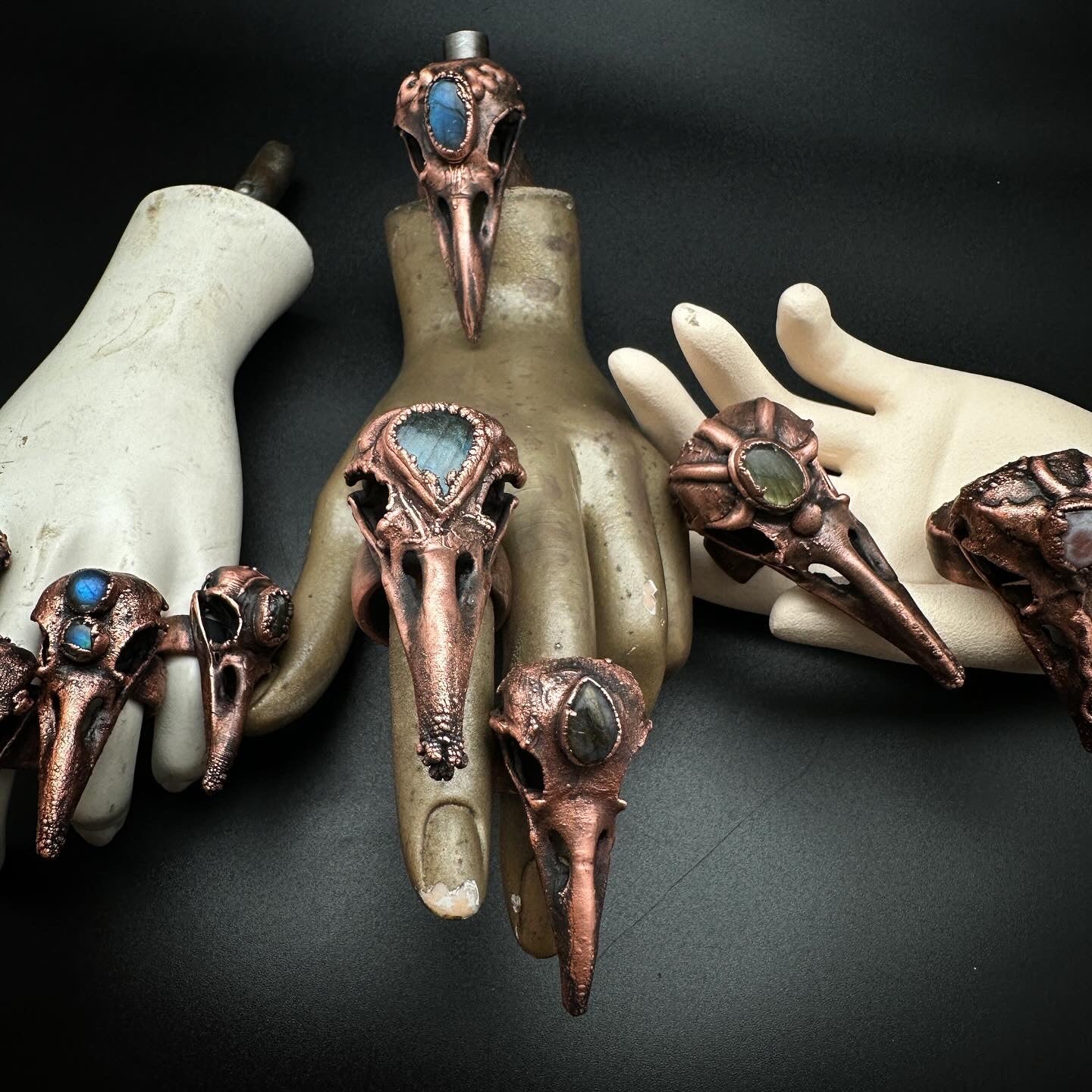 Raven Rings ~ Copper Electroformed