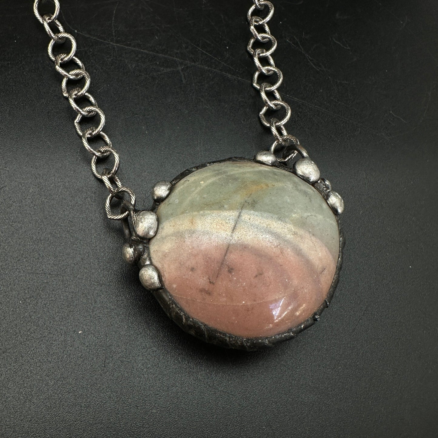 Sunrise~ Ocean Jasper Orb Necklace