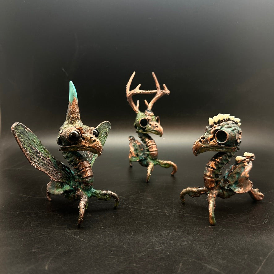 Mavis of the Marsh ~ Winged Hybrid Copper Electroformed