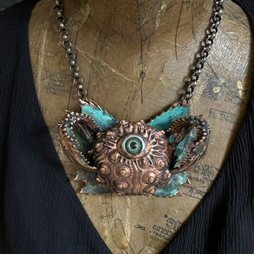 Dream Creature ~ Urchin Eyed Copper Electroformed Necklace