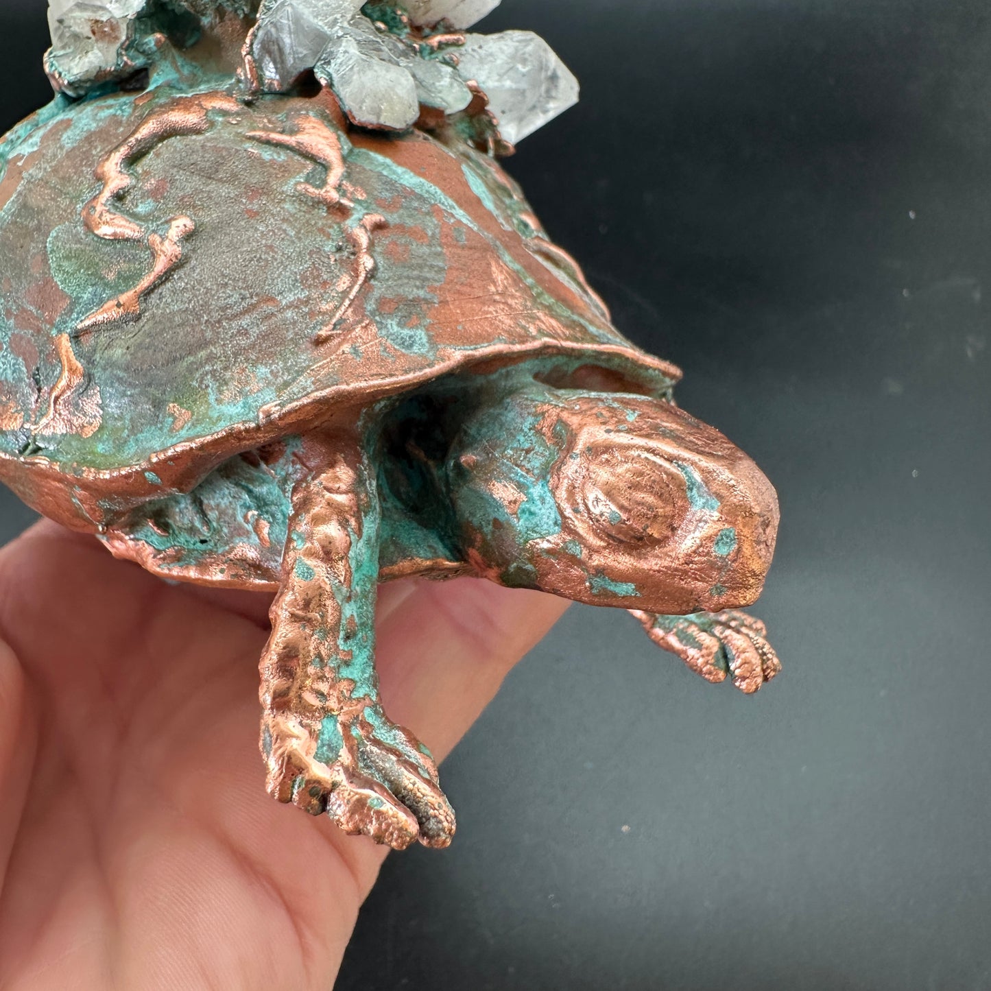 Ghost ~ Copper Electroformed Box Turtle