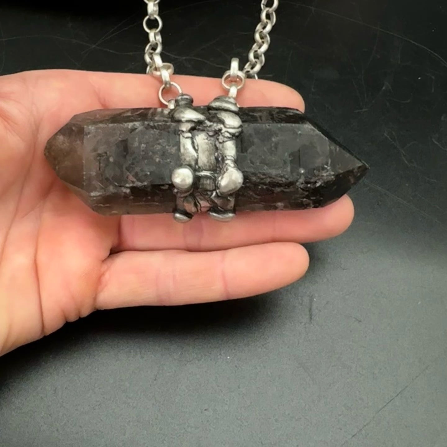 Strive ~ Smoky Quartz Point Necklace