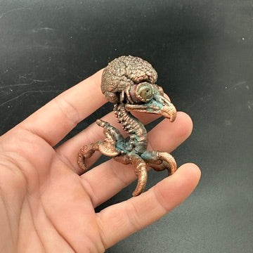 Baby Bird Brain ~ Owl Hybrid Critter Copper Electroformed