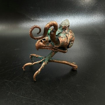 Wild Horus ~ Owl Hybrid Critter Copper Electroformed