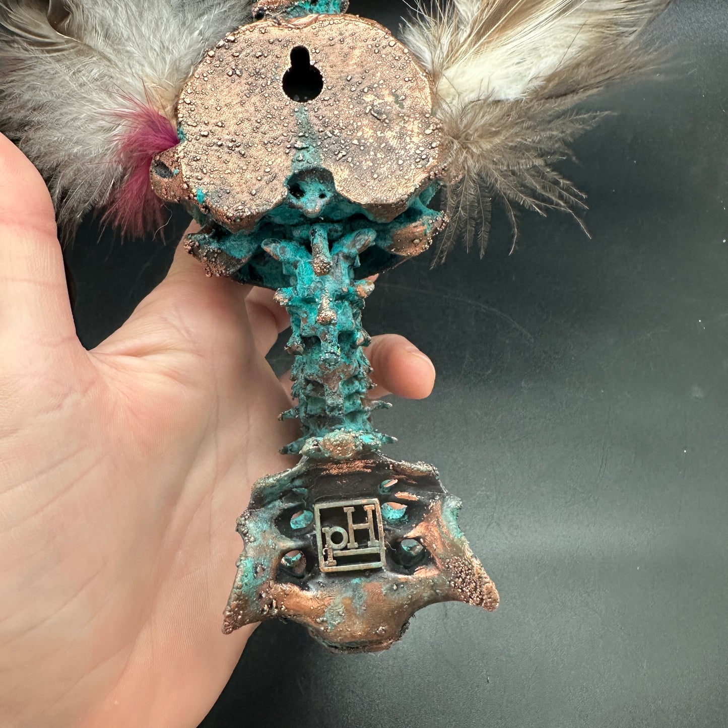 Astrid ~ Featherhead w/ Amethyst Wall Mount
